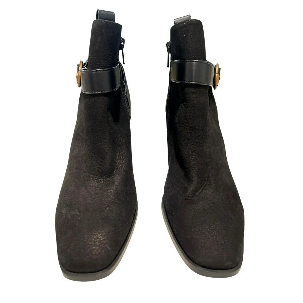 Vionic Tenley Black Water-Repellent Heeled Ankle Boots Size 8 NEW